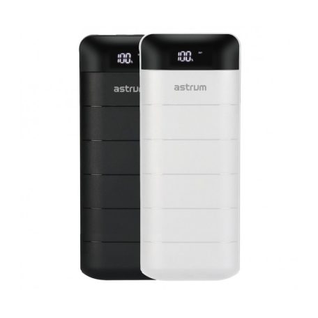 Astrum PB130 V2 gumírozott külső akkumulátor 13000mAh 2X USB, 2A input, 2A output fekete 10W