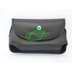 Sony Ericsson black leather horizontal belt case