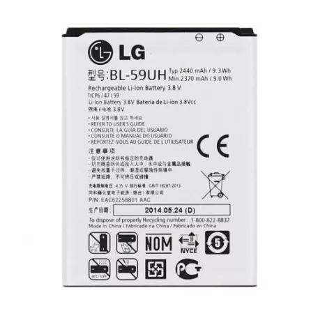 LG BL-59UH G2 Mini D620 gyári akkumulátor Li-Ion 2440mAh