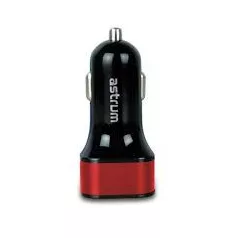   Astrum CC340 (új verzió) piros autós töltő 4.8A 2USB 24W