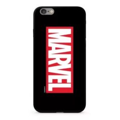   Marvel prémium szilikon tok edzett üveg hátlappal - Marvel 005 Apple iPhone 6/6S fekete (MPCMV2101)