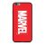Marvel prémium szilikon tok edzett üveg hátlappal - Marvel 005 Apple iPhone 6/6S piros (MPCMV2201)