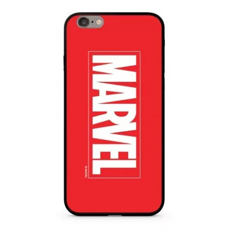 Marvel prémium szilikon tok edzett üveg hátlappal - Marvel 005 Samsung G965 Galaxy S9 Plus piros (MPCMV2216)