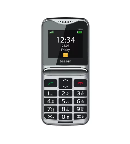Beafon Fold 10 kártyafüggetlen kinyitható mobiltelefon SOS gombbal, dokkolóval, piros
