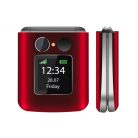 Beafon Fold 10 kártyafüggetlen kinyitható mobiltelefon SOS gombbal, dokkolóval, piros