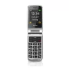 Beafon SL495 (2025) kártyafüggetlen kinyitható mobiltelefon SOS gombbal, dokkolóval, fekete-ezüst