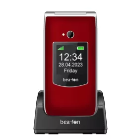   Beafon SL605 (2025) kártyafüggetlen kinyitható mobiltelefon SOS gombbal, dokkolóval, piros