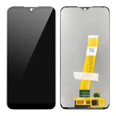  Samsung A015F Galaxy A01 (2020) fekete gyári LCD kijelző érintővel és kerettel
