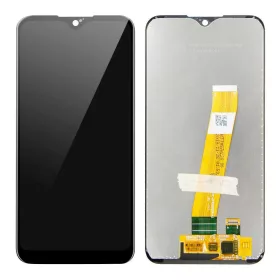   Samsung A015F Galaxy A01 (2020) fekete gyári LCD kijelző érintővel és kerettel
