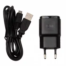  LG MCS-02ED/02EP/02ER gyári hálózati fekete töltőfej 0,85A micro USB adatkábellel 4,25W