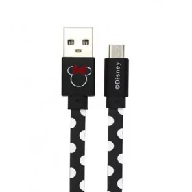   USB kábel Disney - Minnie USB - micro USB adatkábel 1m fekete pöttyös