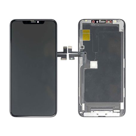 Apple iPhone 11 Pro Max (6.5) 2019 (SOFT OLED) fekete LCD kijelző érintővel