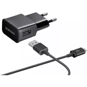  Csomagajánlat - Samsung gyári hálózati fekete töltőfej 2A (ETAU90EBE) 10W USB - micro USB adatkábellel 1m ECB-DU5ABE, ECB-DU4ABE