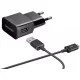 Csomagajánlat - Samsung gyári hálózati fekete töltőfej 2A (ETAU90EBE) 10W USB - micro USB adatkábellel 1m ECB-DU5ABE, ECB-DU4ABE