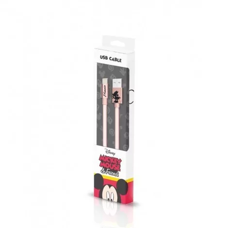 USB kábel Disney - Minnie Apple USB - Lightning (8Pin) 1 méter rozéarany