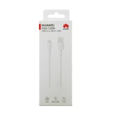   Bliszteres Huawei CP70 (C02450768A) gyári USB - micro USB fehér adatkábel 1m