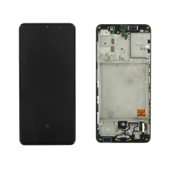   Samsung A415 Galaxy A41 fekete LCD kijelző érintővel és kerettel