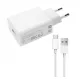 Csomagajánlat - Xiaomi MDY-11-EZ gyári hálózati fehér gyors töltőfej 3A 33W USB - Type-C gyorstöltő adatkábellel 1m 3A