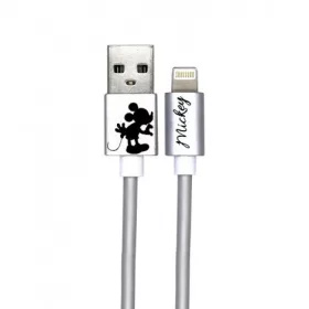   USB kábel Disney - Mickey Apple USB - Lightning (8Pin) 1 méter ezüst