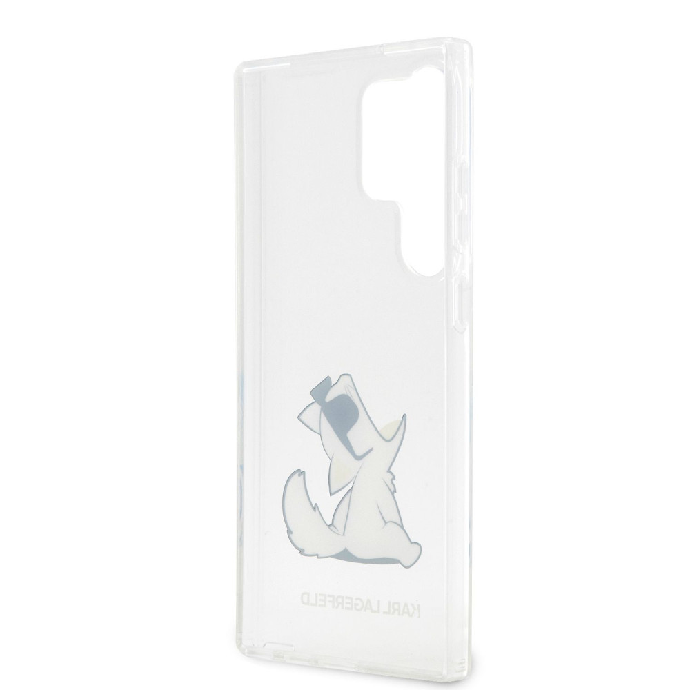 Karl Lagerfeld PC/TPU Choupette Eat Samsung S918 Galaxy S23 Ultra (2023) hátlapvédő tok átlátszó (KLHCS23LCFNRC)