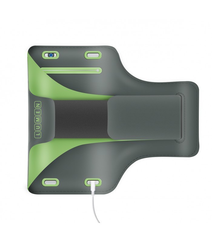Astrum AB550 zöld vízálló sport telefontartó felkarra, önműködő LED világítással, 5,5"-ig