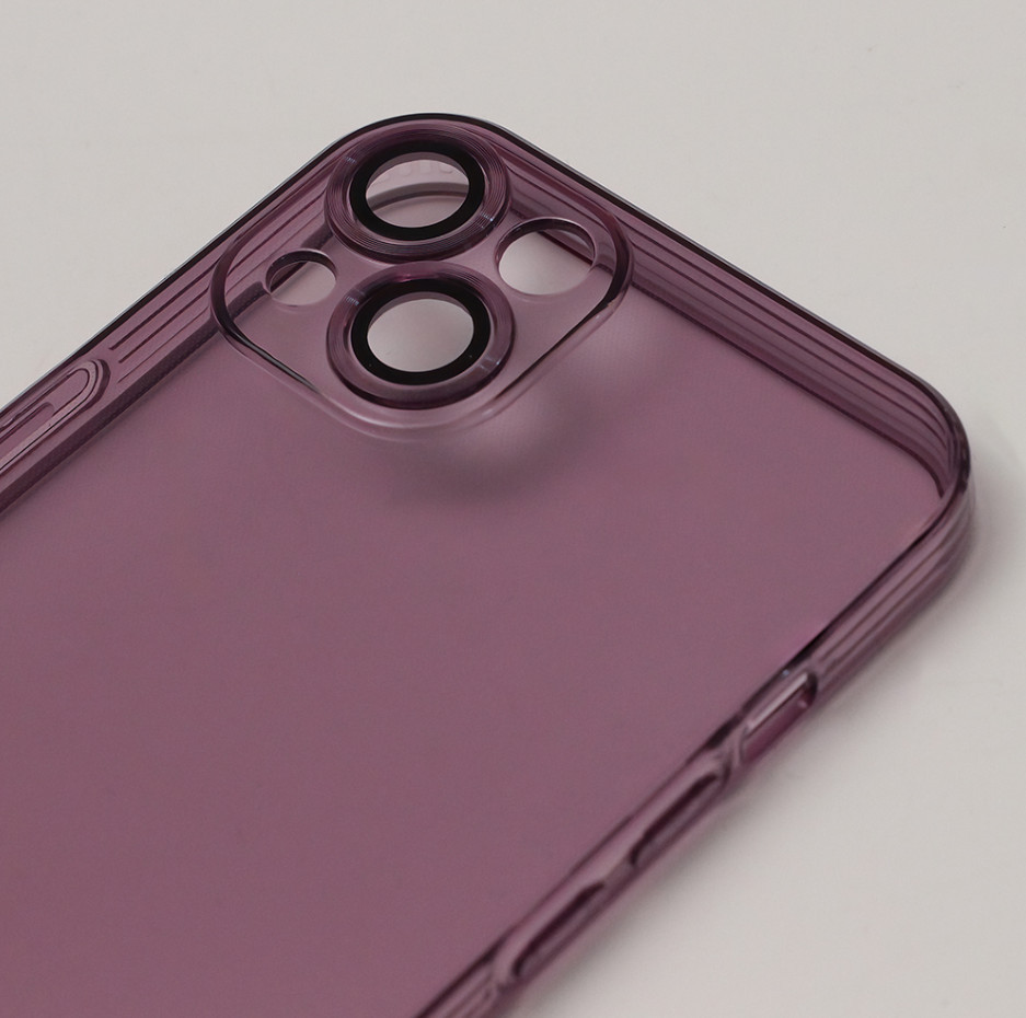 Slim Color Samsung A546 Galaxy A54 5G áttetsző lila hátlapvédő tok kamera lencsevédővel