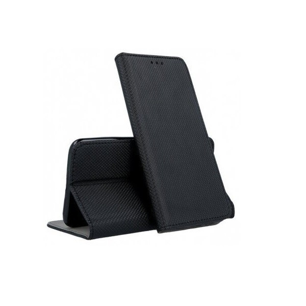 Smart magnet Xiaomi Redmi 10 5G oldalra nyíló mágneses könyv tok szilikon belsővel fekete