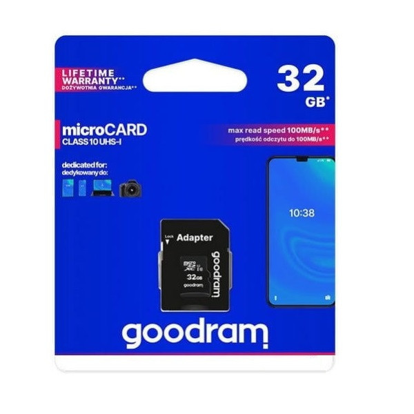 Good Ram 32GB microSDHC Class 10 UHS-I + adapterrel
