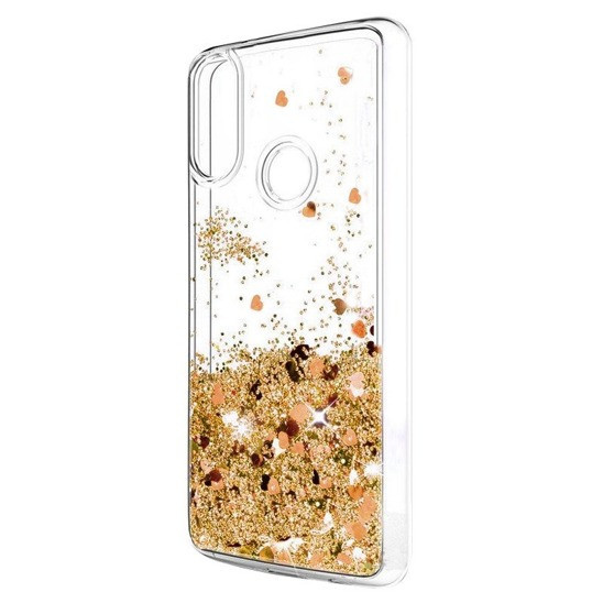 Liquid Glitter - Huawei P30 Lite arany szilikon tok Liquid Glitter - Huawei P30 Lite arany szilikon tok