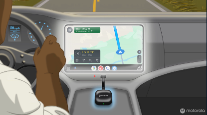  /></p><h3><b></b></h3><h3><b>GYORS MÉDIAÁTVITEL</b></h3><p>5 GHz-es WiFi a vezeték nélküli Android Auto™ rendszerhez. A Motorola MA1 a Google által licencelt technológia, amely egyszerűvé teszi a felhasználók számára a meglévő USB-kompatibilis Android Auto járművekkel való vezeték nélküli összeköttetést, így még egyszerűbbé teszi az alkalmazások elérését az autó kijelzőjén keresztül.</p></td><td style=